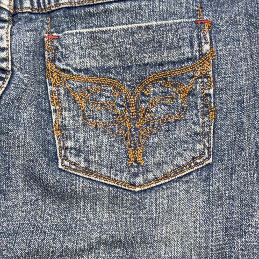 Vintage Y2K Nobo No Boundaries Denim Cowgirl Equestrian Embroidered Mini Skirt 5 - Picture 3 of 15